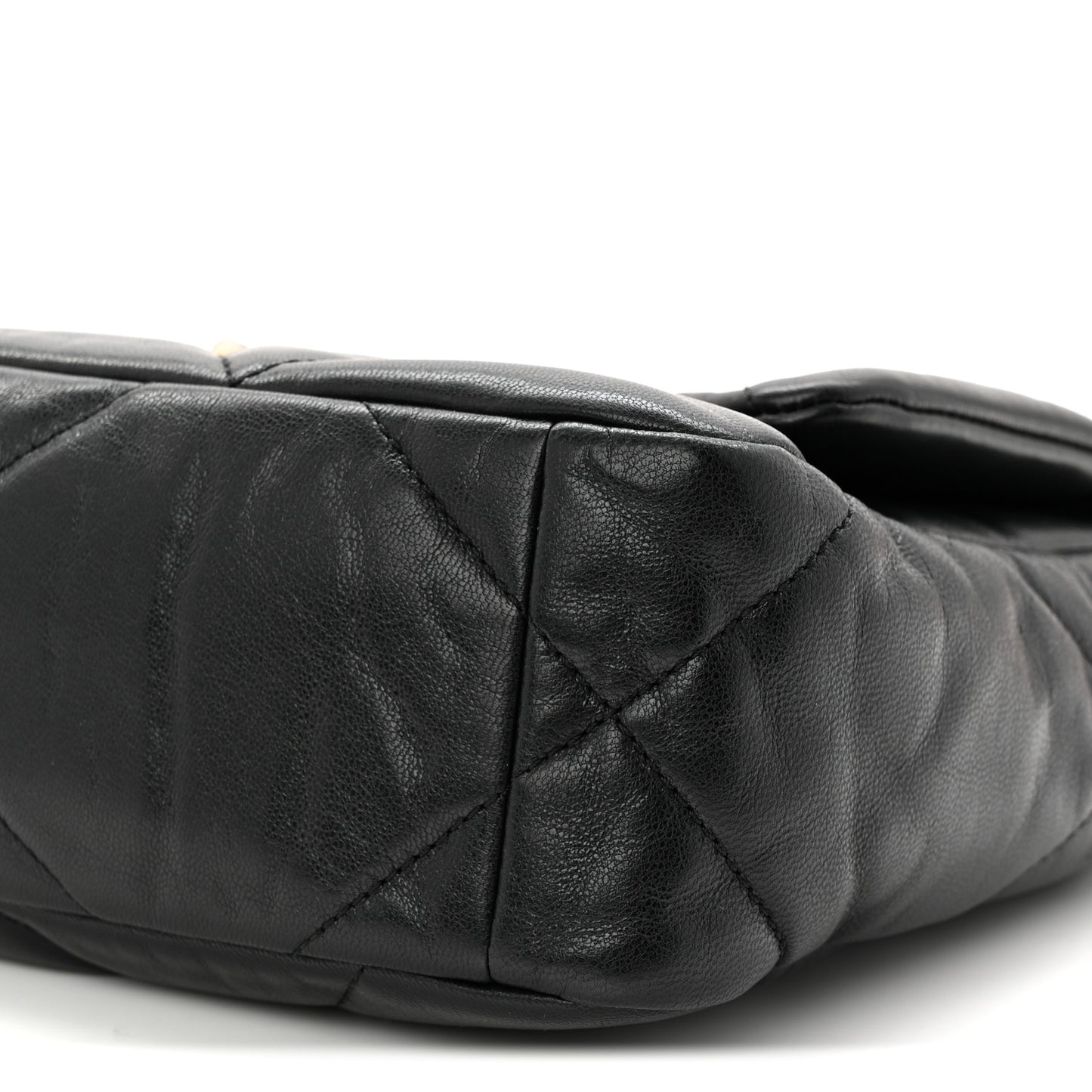 Goatskin Quilted Medium Chanel 19 Flap Black