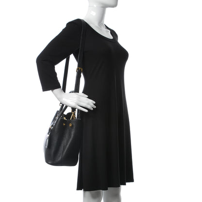 Prada Vitello Phenix Top Handle Bag Black 2 of 8