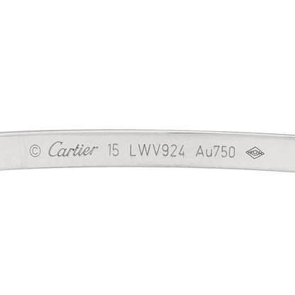 Cartier 18K White Gold Diamond Small LOVE Paved Bracelet 15 4 of 4