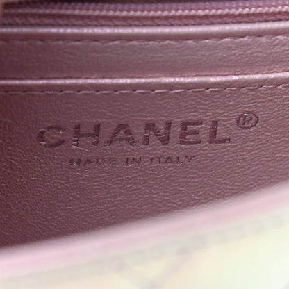 Chanel Iridescent Lambskin Quilted Mini Square Flap Pink 6 of 9