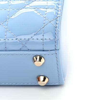 Christian Dior Patent Cannage Micro Lady Dior Cornflower Blue 11 of 14