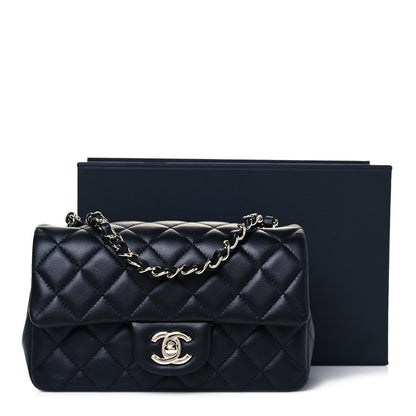 Chanel Lambskin Quilted Mini Rectangular Flap Black 11 of 11