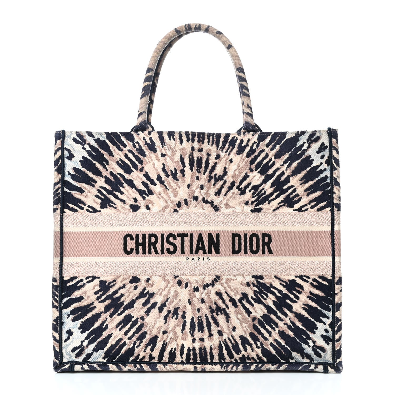 Christian Dior Canvas Embroidered Tie Dye Large Book Tote Multicolor 1 of 8