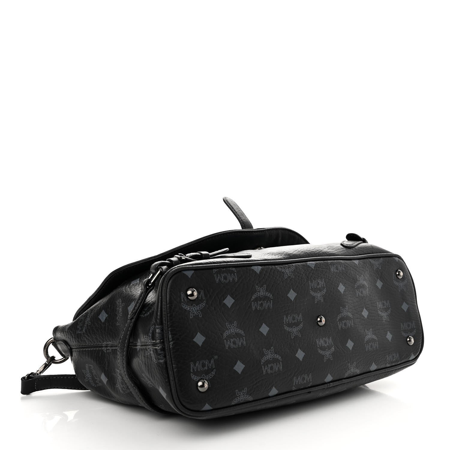 MCM Visetos Medium Satchel Black 4 of 12