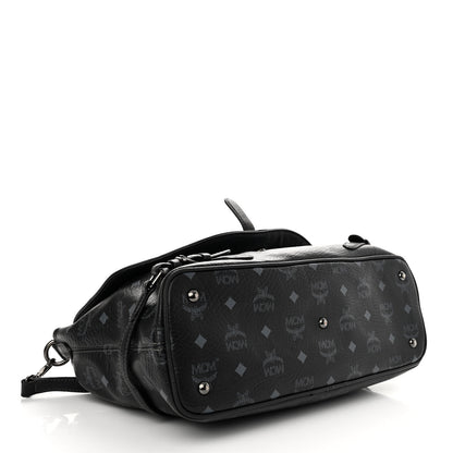 MCM Visetos Medium Satchel Black 4 of 12