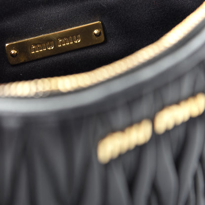 Miu Miu Nappa Matelasse Clutch Black 6 of 7