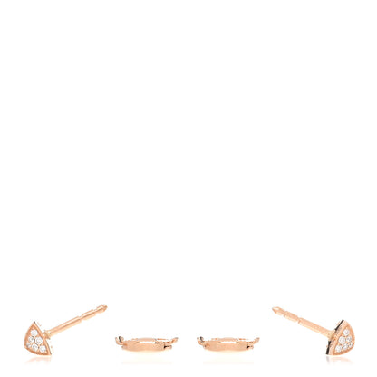 Hermes 18K Rose Gold Diamond Clou d'H Stud Earrings 3 of 5