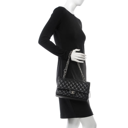 Chanel Caviar Quilted Medium Double Flap Black 2 of 10