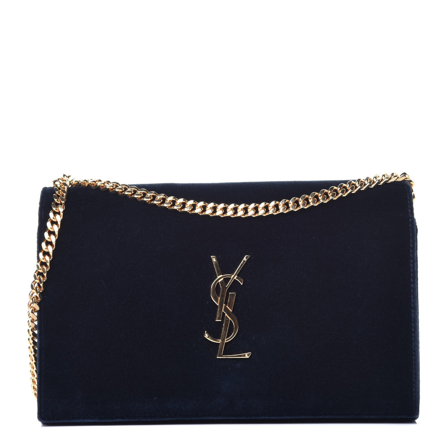 Velvet Monogram Chain Wallet Legion Blue