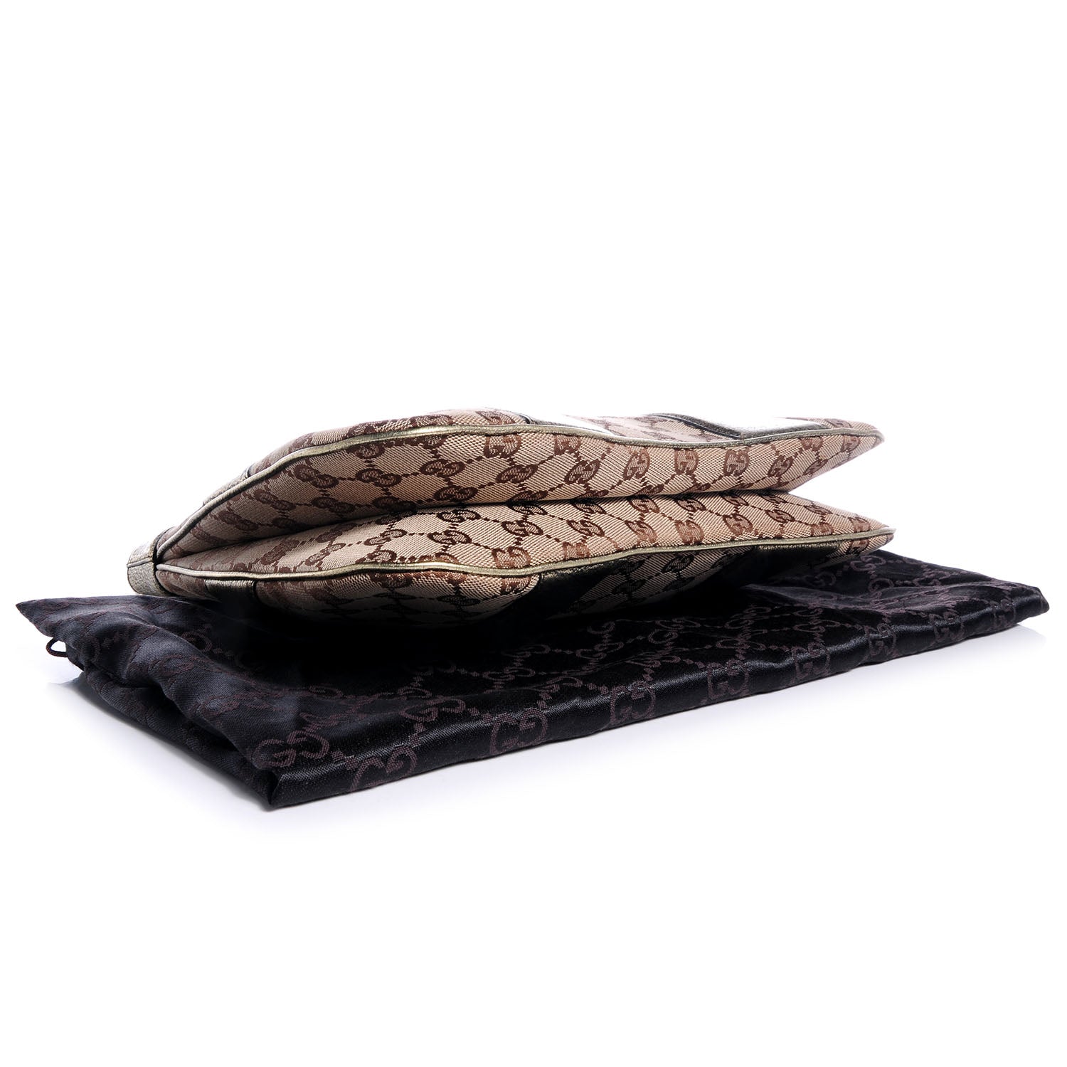 Gucci Monogram Bamboo Chain Tom Ford Shoulder Bag Metallic 4 of 7