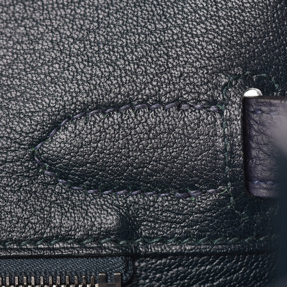 Hermes Togo Swift Officier Birkin 30 Bleu Nuit Vert Cypress 32 of 39