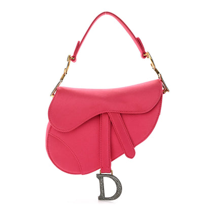 Christian Dior Satin Crystal Mini Saddle Bag Light Shock 1 of 11