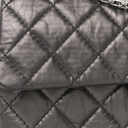 Chanel Metallic Aged Calfskin Quilted 2.55 Reissue Flap 226 Dark Grey 9 of 11