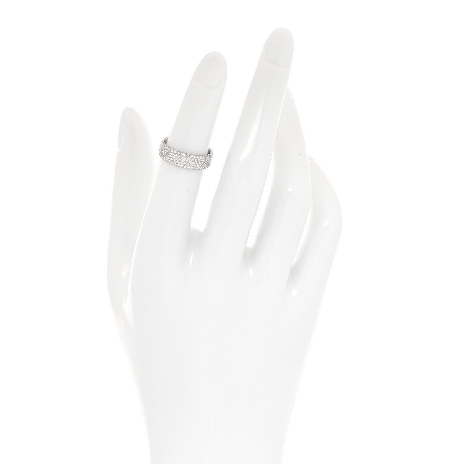 Tiffany 18K White Gold Diamond Metro Five-Row Ring 47 4 2 of 4