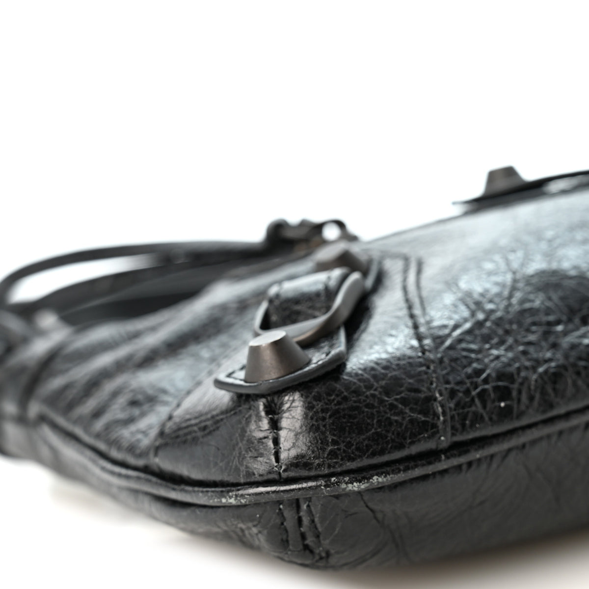 Balenciaga Agneau Arena Classic Hardware Le City Pouch On Strap Black 9 of 10