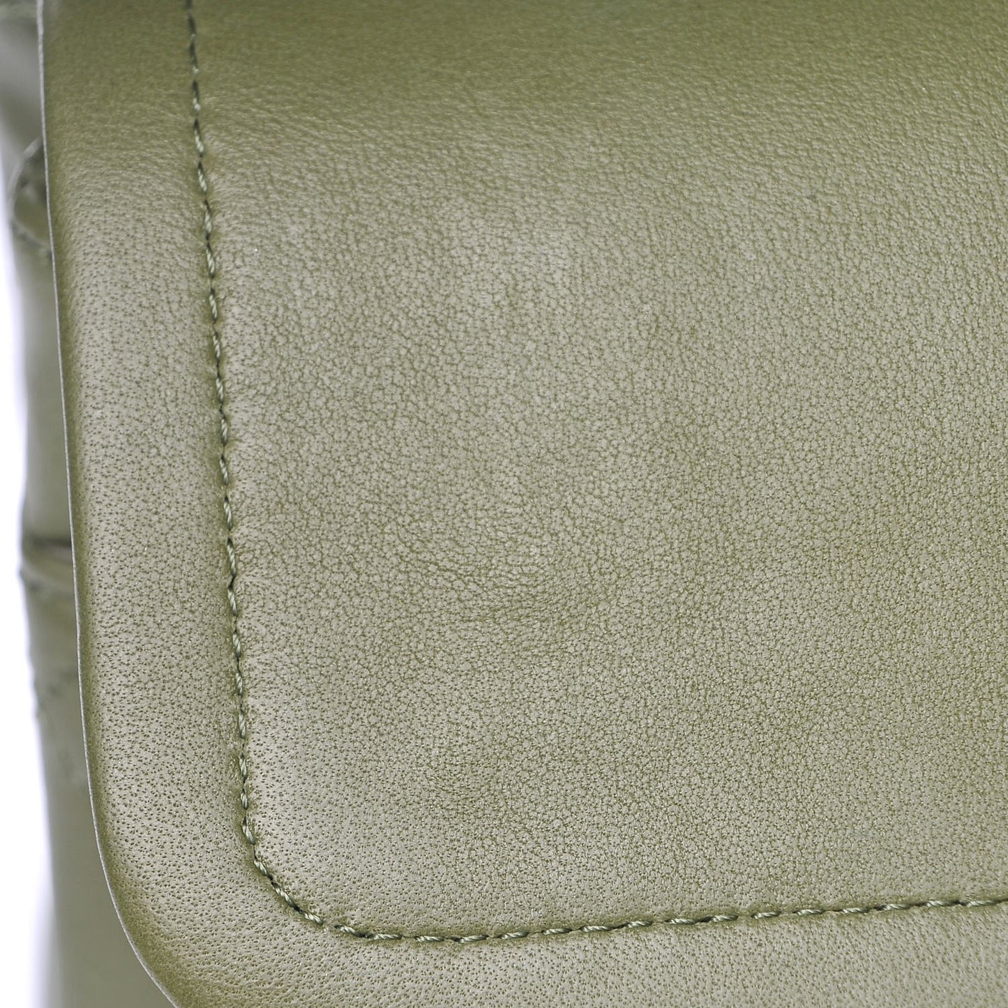 Lambskin Quilted Medium Double Flap Green