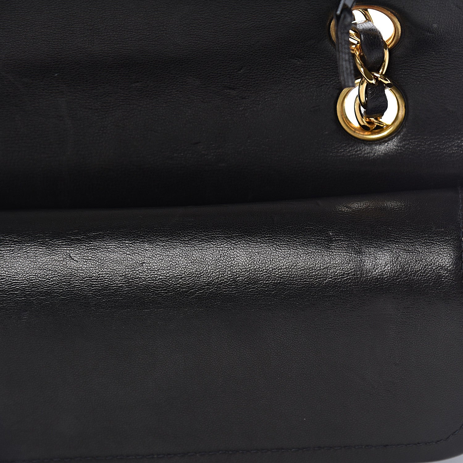 Chanel Lambskin Quilted Medium Double Flap Black 13 of 18