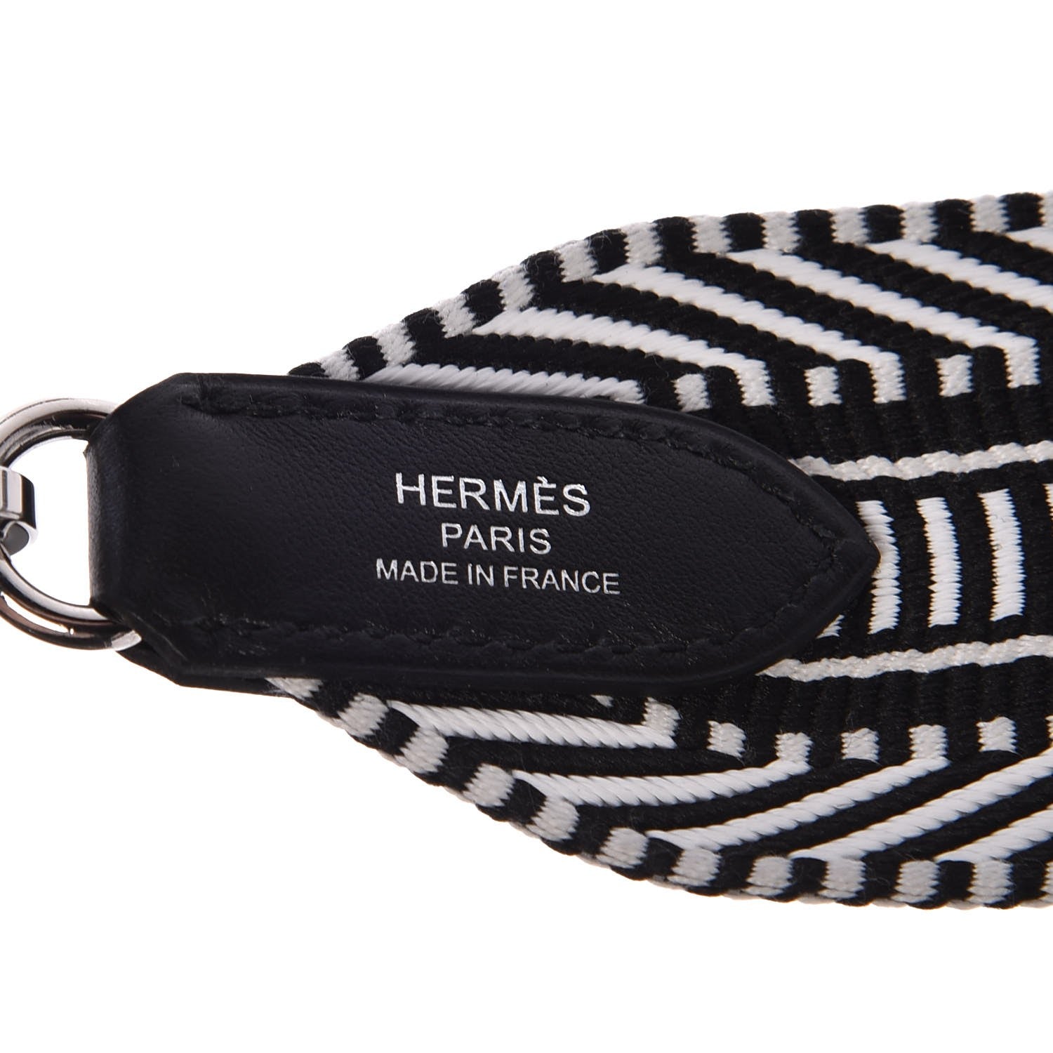Hermes Toile Swift 50mm Sangle Cavale Shoulder Strap Black Ecru 3 of 4