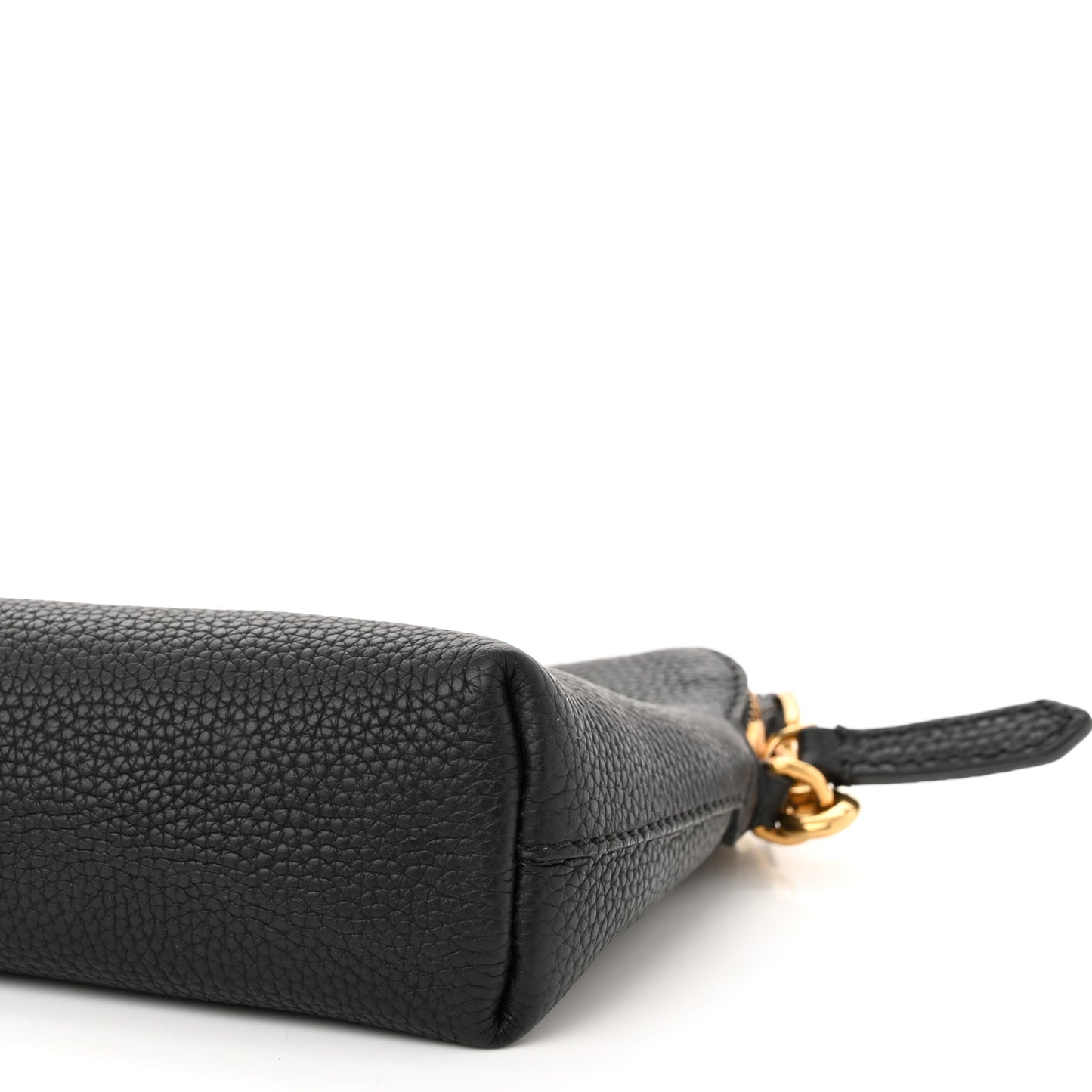 Grainy Calfskin Embossed Crossbody Bag Black