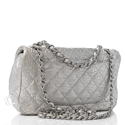 Chanel Calfskin Ice Cube On the Rocks Medium Flap Silver 3 of 15