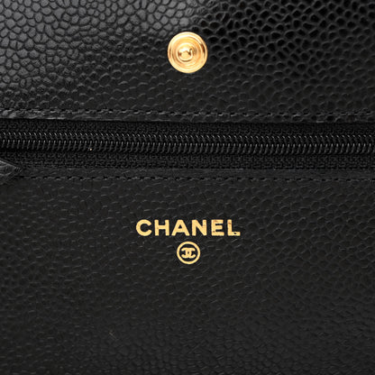 Chanel Caviar Quilted Wallet On Chain WOC Black 6 of 12