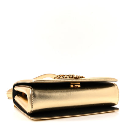 Dolce & Gabbana Metallic Nappa Quilted Medium Devotion Crossbody Bag Gold 7 of 17