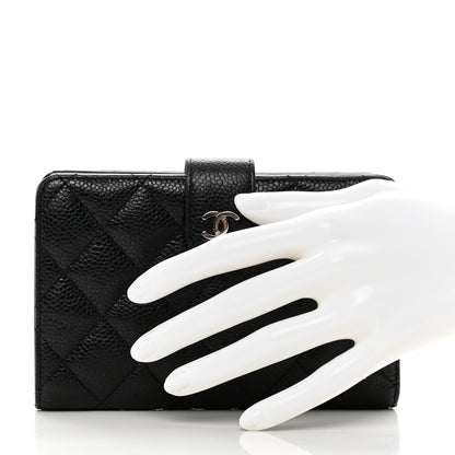 Chanel Caviar Quilted CC French Wallet Black 2 of 9