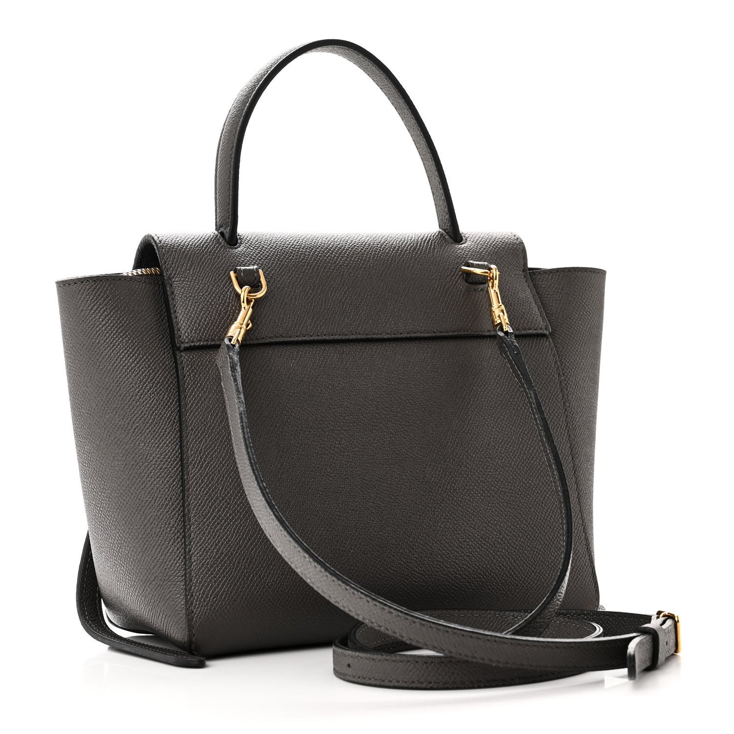Grained Calfskin Nano Belt Bag Grey