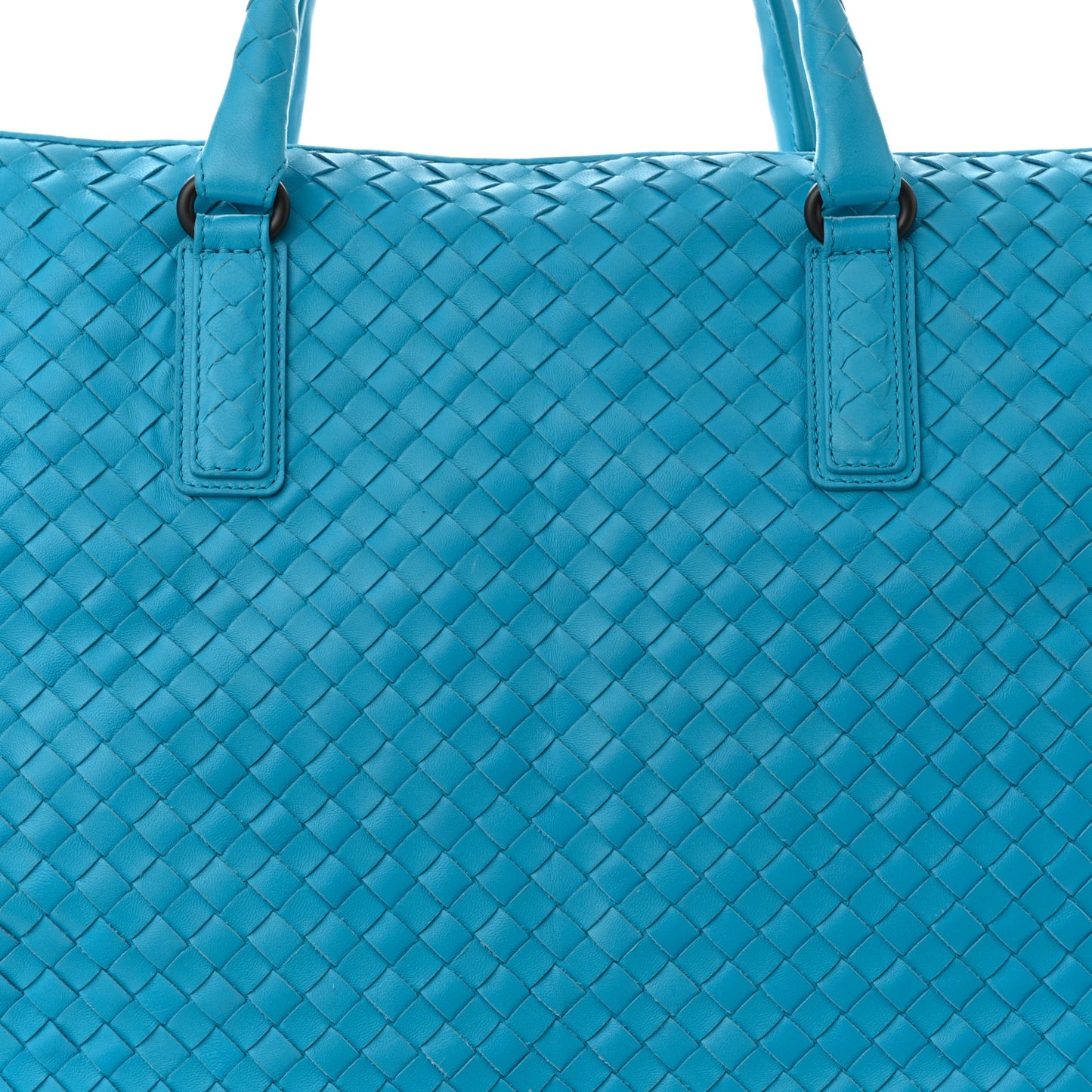 Nappa Intrecciato Maxi Convertible Tote Turquoise