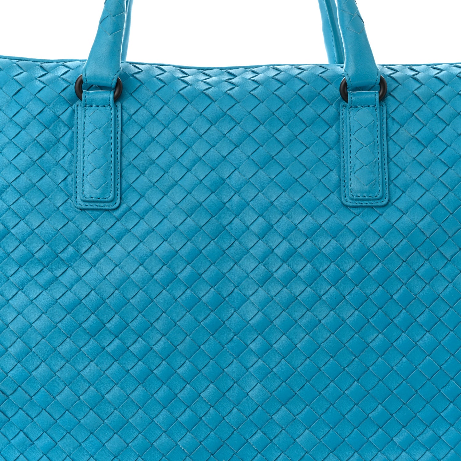 Bottega Veneta Nappa Intrecciato Maxi Convertible Tote Turquoise 9 of 11