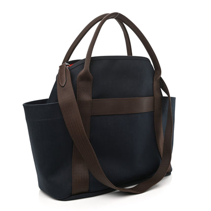 Hermes Canvas The Grooming Bag Bleu Navy Feu 5 of 15