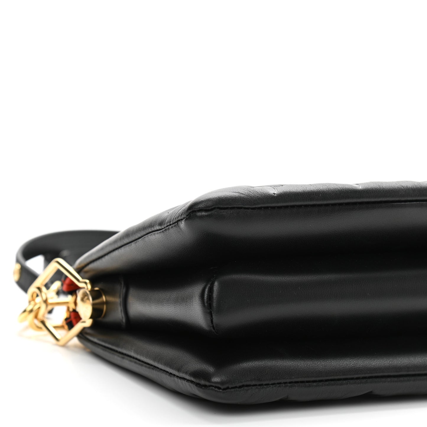 Lambskin Embossed Monogram Coussin BB Black
