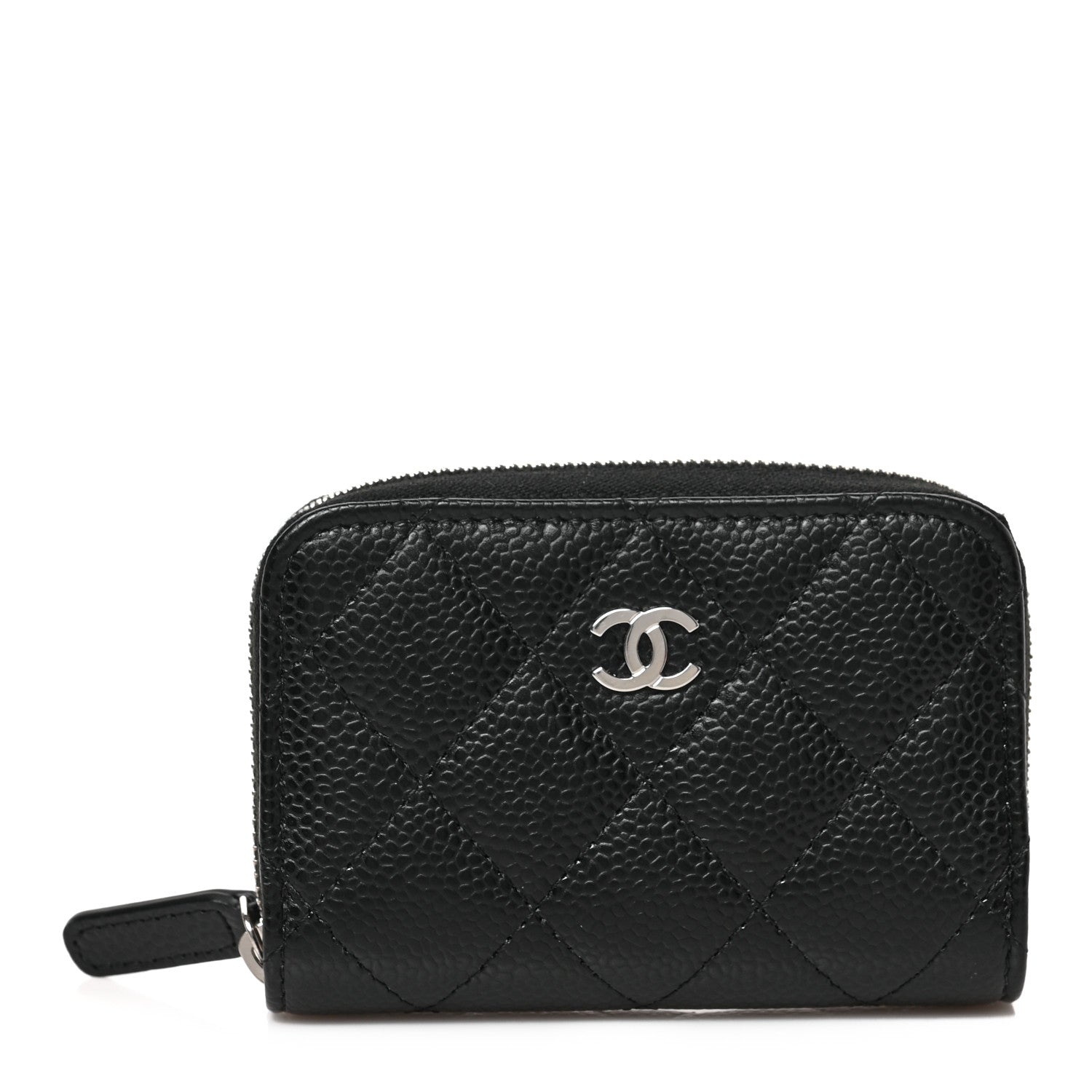 Chanel Caviar Quilted Zip Coin Purse Black 1 of 7