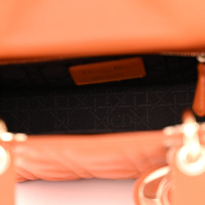 Christian Dior Lambskin Cannage Small Lucky Badges My Lady Dior Orange 5 of 10