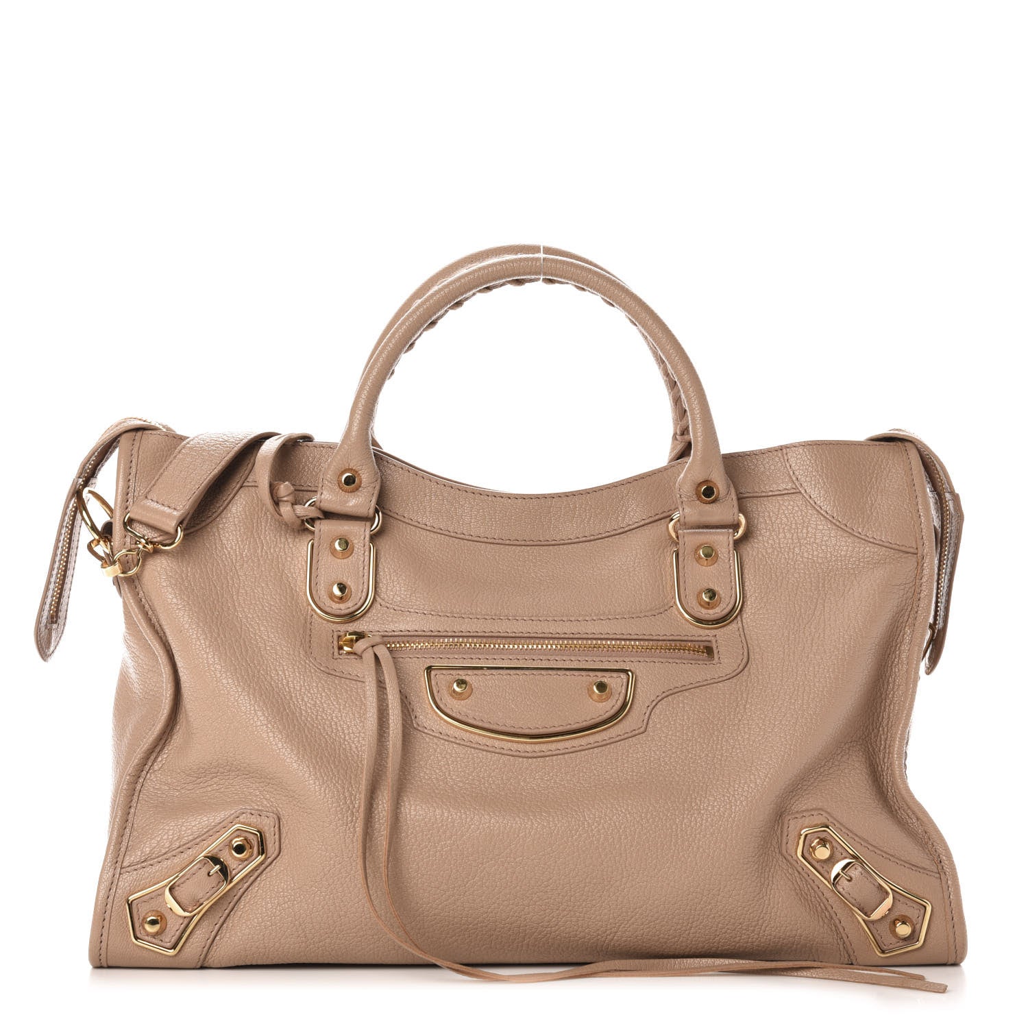 Balenciaga Chevre Gold Metallic Edge Hardware City Rose Des Sables 4 of 13
