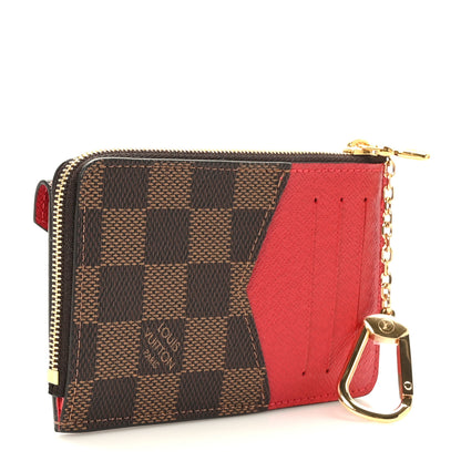 Louis Vuitton Damier Ebene Recto Verso Card Holder Red 3 of 7