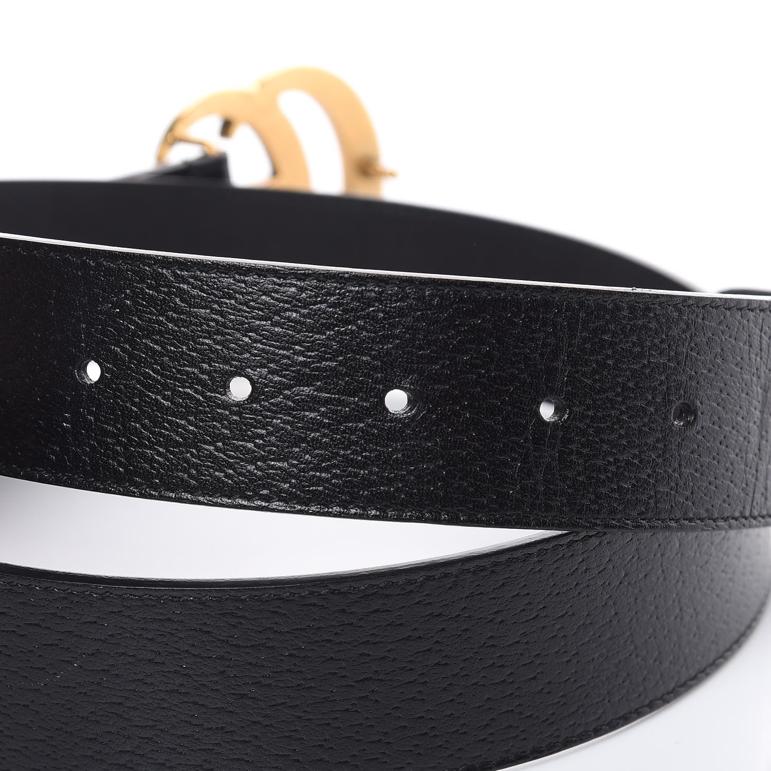 Gucci Textured Calfskin Double G 40mm Belt 90 36 Black 5 of 7