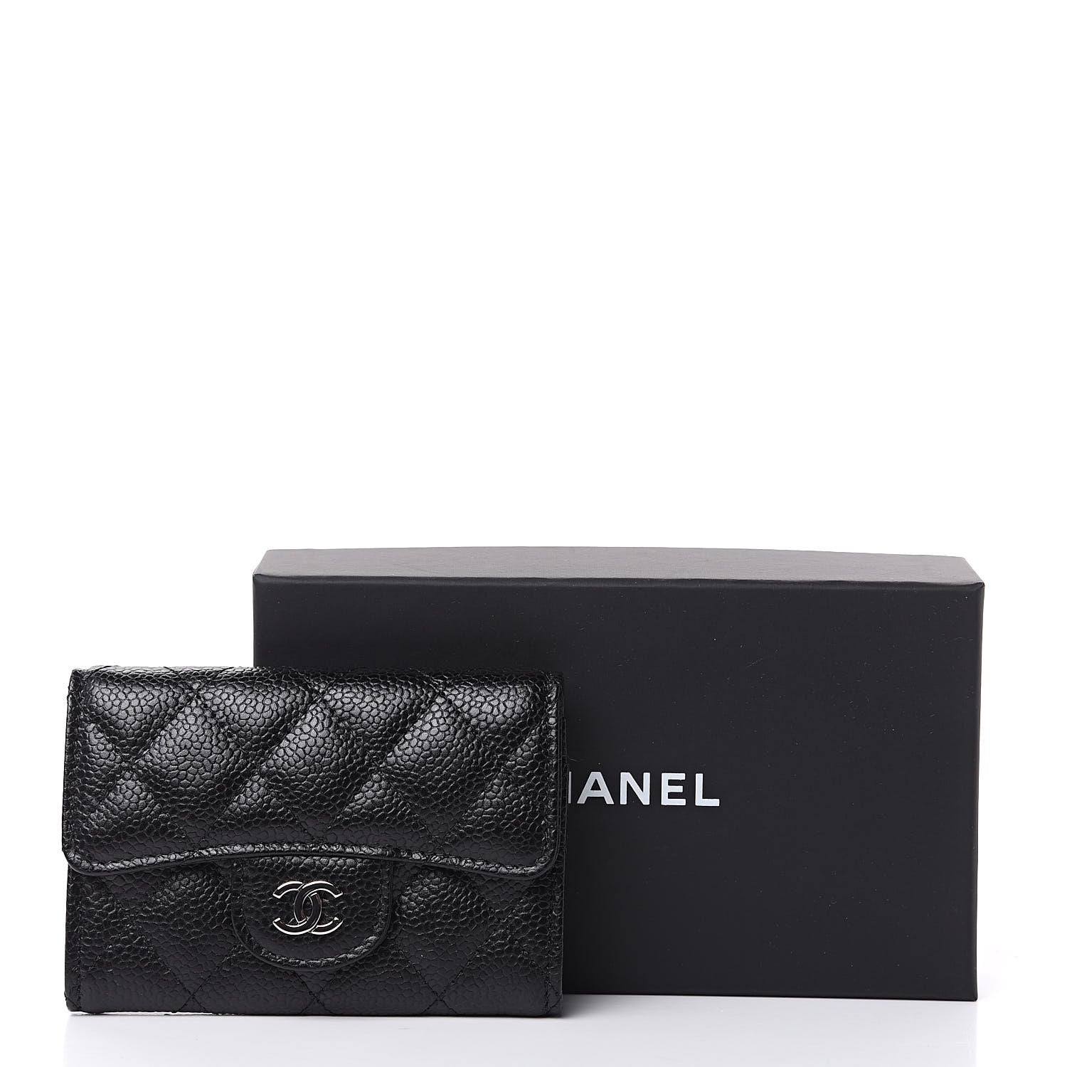 Chanel Caviar Quilted Flap Card Holder Black 10 of 10