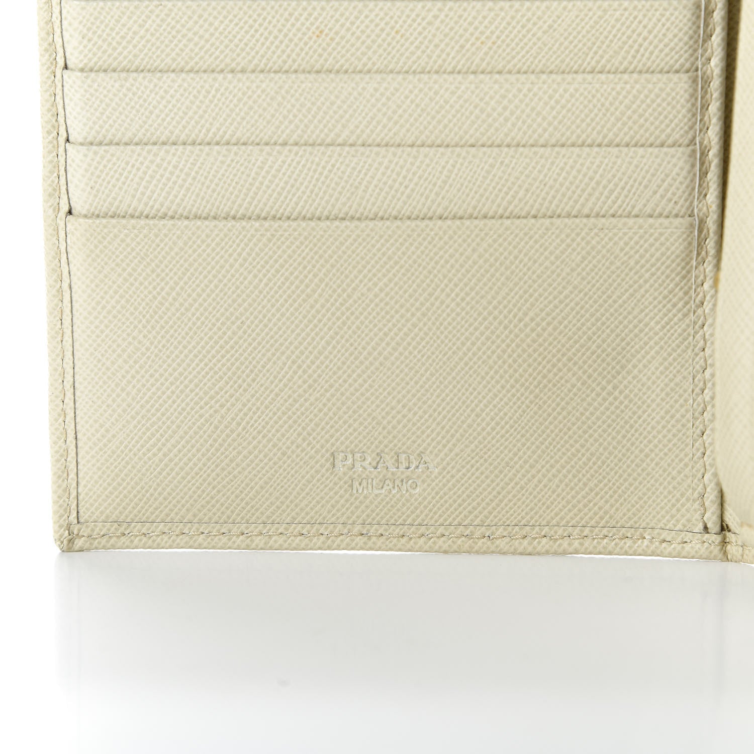 Prada Saffiano Metal Continental Wallet Talco 6 of 9