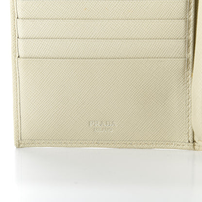 Prada Saffiano Metal Continental Wallet Talco 6 of 9