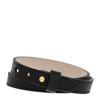 Bulgari Calfskin Serpenti Forever Double Coil S Bracelet Black 3 of 5