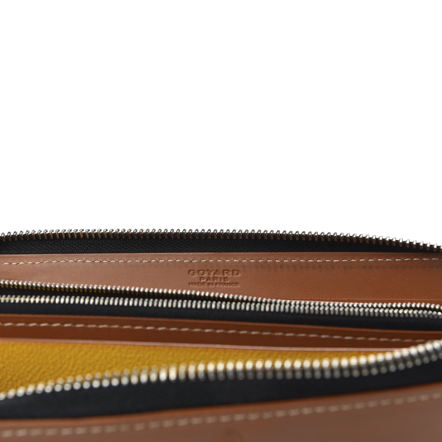 Goyard Goyardine Matignon Zip Around GM Wallet Black Gold 6 of 8