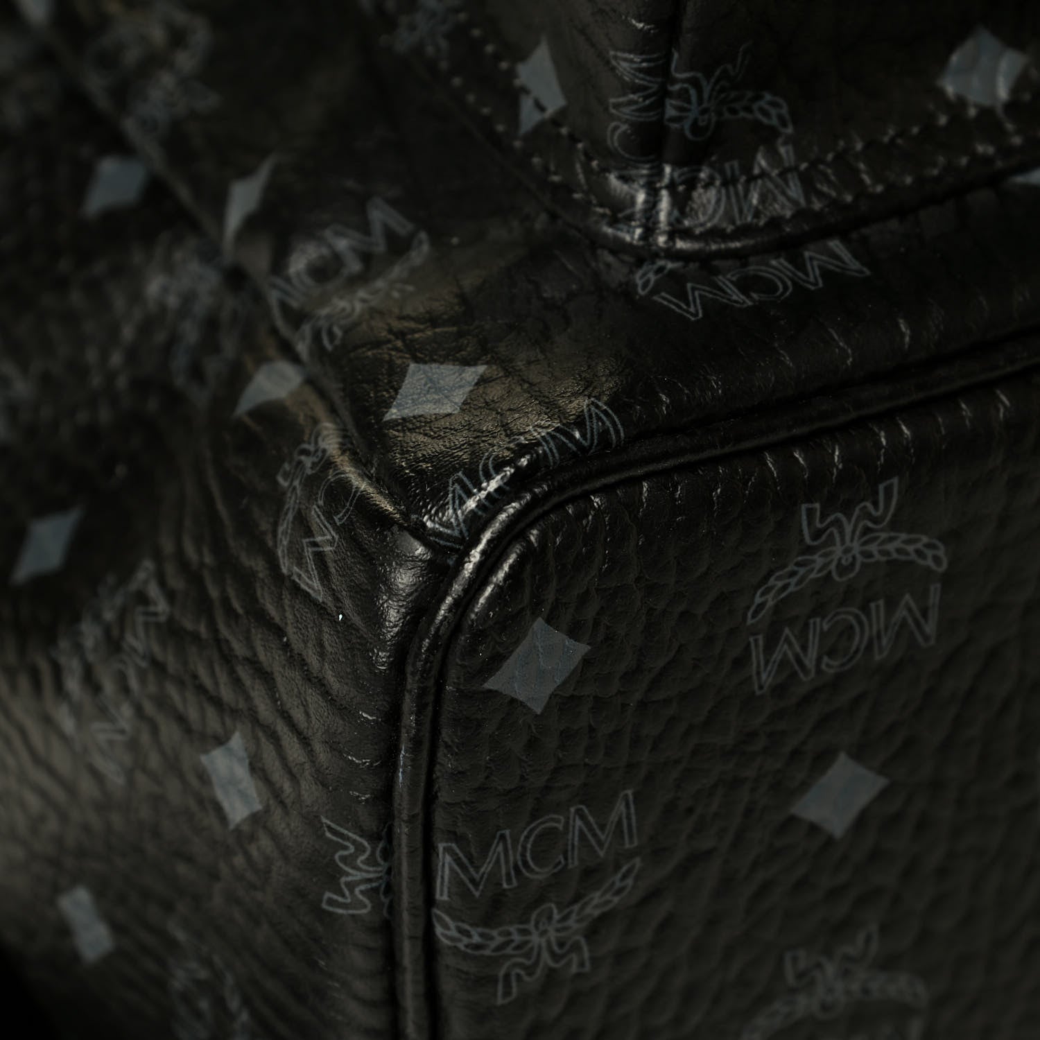 MCM Visetos Medium Side Studs Stark Backpack Black 5 of 8