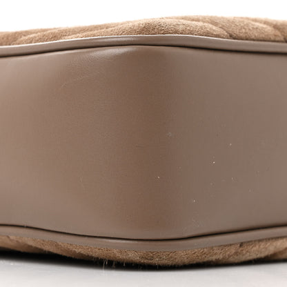 Saint Laurent Suede Matelasse Monogram Lou Camera Bag Taupe 9 of 10