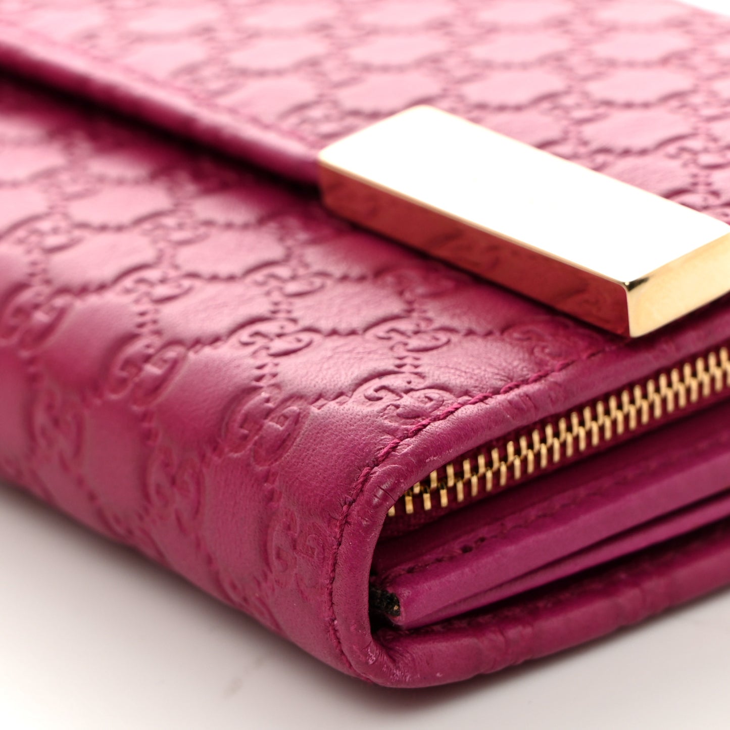 Soft Microguccissima Dice Chain Wallet Bright Bouganville