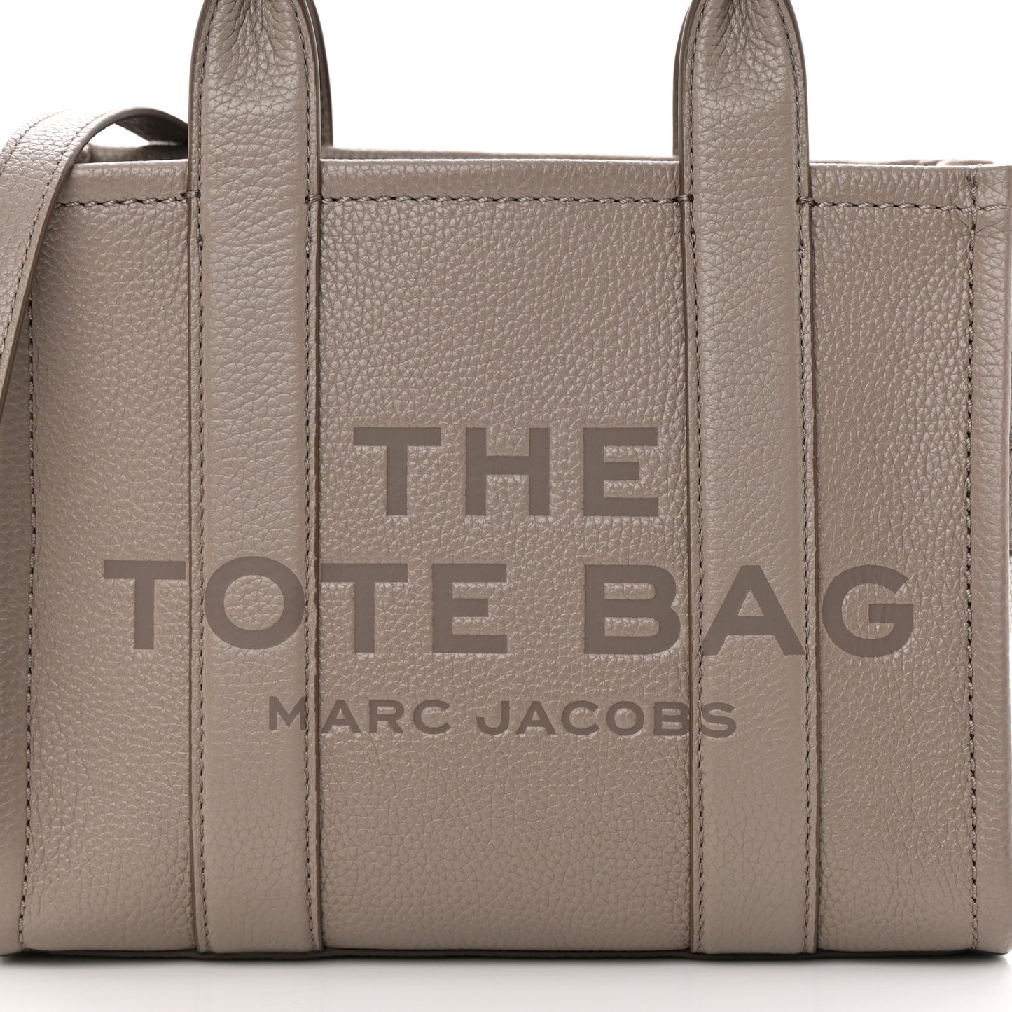 Grained Calfskin Mini The Tote Bag Cement