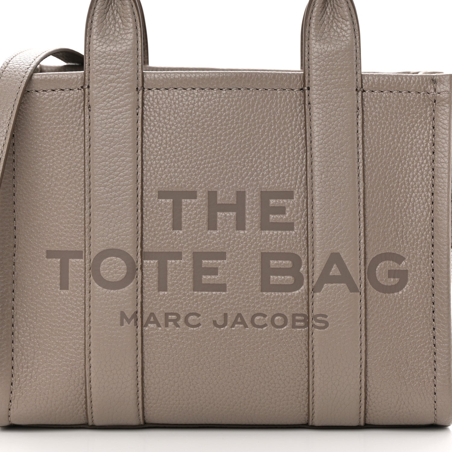 Marc Jacobs Grained Calfskin Mini The Tote Bag Cement 9 of 15