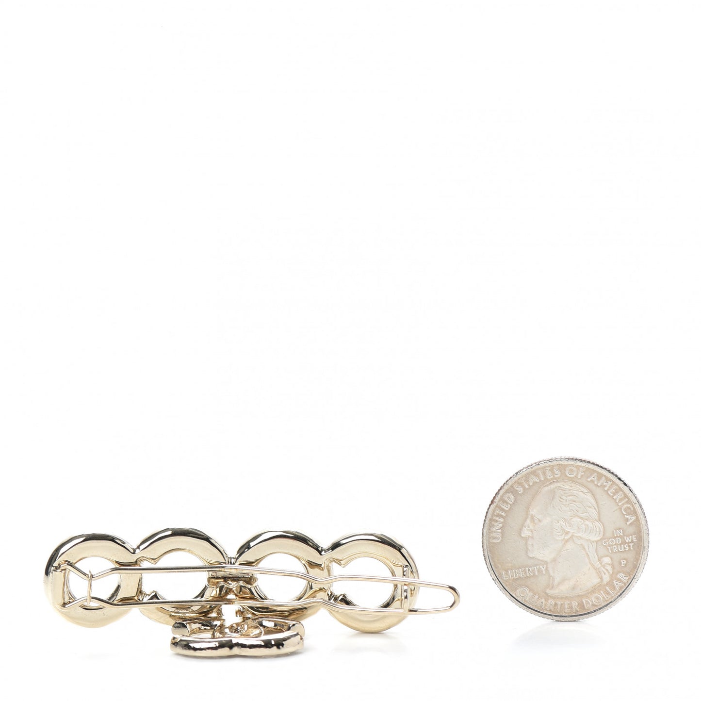 Pearl Coco Brooch Gold