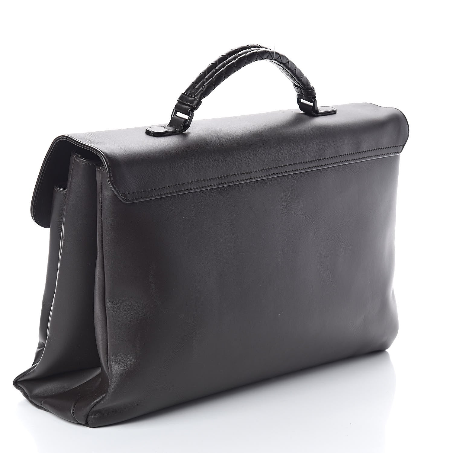 Bottega Veneta Calfskin Intrecciato Briefcase Ebano 3 of 13