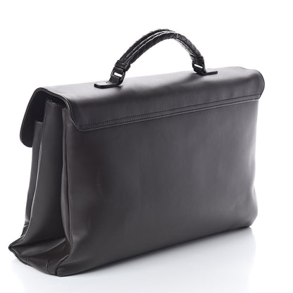 Bottega Veneta Calfskin Intrecciato Briefcase Ebano 3 of 13